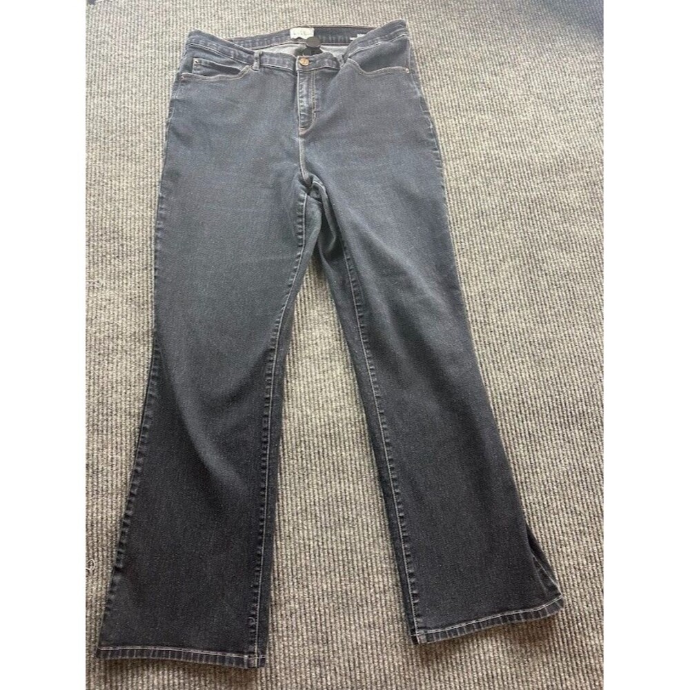 Nicole Miller Jeans Womens 16 Dark Wash Denim SOHO High Rise Boot Cut